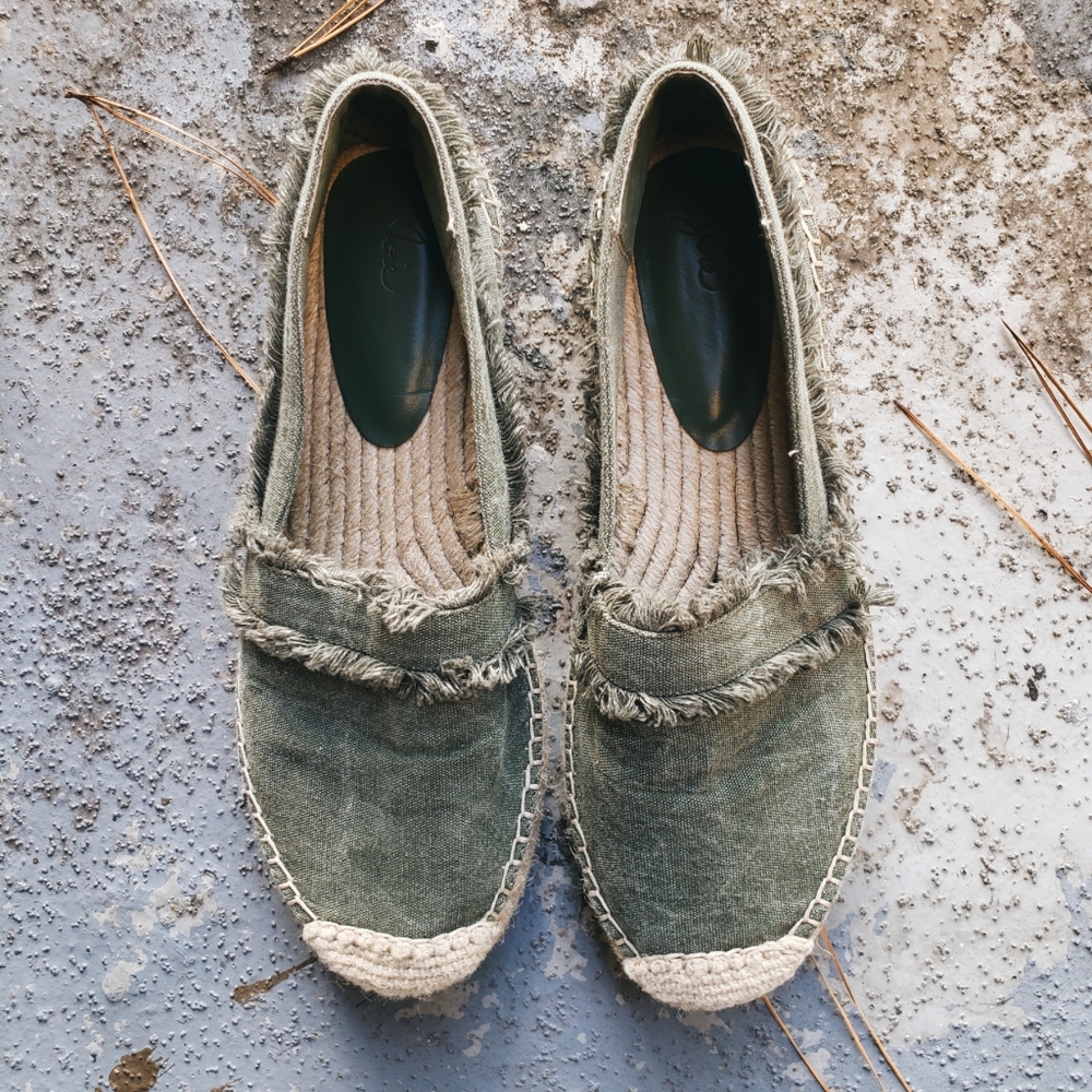 Joie Vivienne Frayed Canvas Espandrille Flats